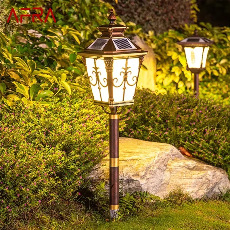 

AFRA Contemporary Outdoor Solar Lawn Lamp LED Waterproof Villa Garden Courtyard District Residential Quarters Lawn Lamp