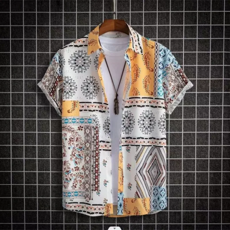 

Flower Patterns Hawaiian Shirt Men's Vehicles Plant 3D Printed Beach Shirts Casual Street Summer Outdoor Loose Lapel Blouse