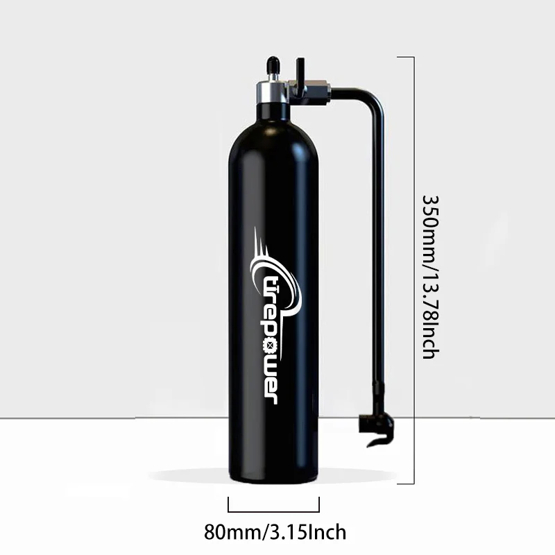 Aluminium Schlauchloser Fahrradreifen-Aufpumper Reifen-Luftkompressor mit Ventil Gaszylinder 1,3L Frostschutzmittel Hochdruck für MTB Rennrad – Detail 11