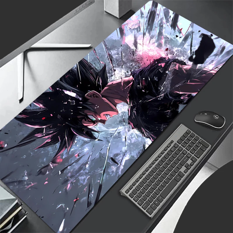 Podkładka pod mysz DBZ E-sports Dragon Ball Komputerowa Gładka Elastyczna Gumowa Podkładka dla Graczy PC Klawiatura Podkładka Kawaii Biała z Obszyciem XXL Podkładka pod Mysz