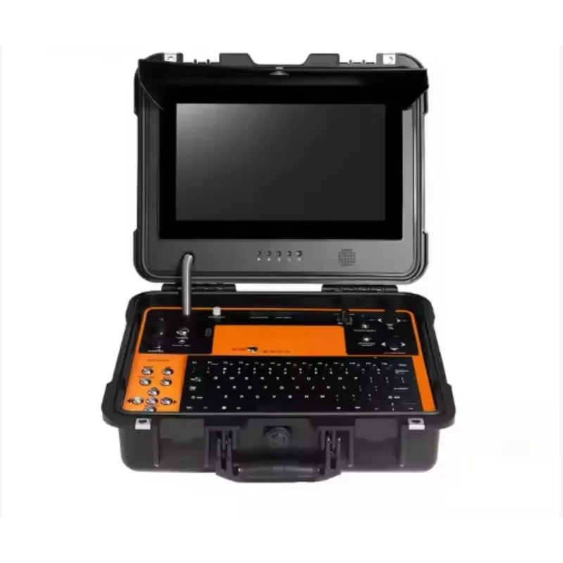 GV10-3288PTN CCTV Camera Rotation Pan Tilt Sewer Pipe Inspection Camera Waterproof With 60m Cable & 13 Inch Screen&meter Counter