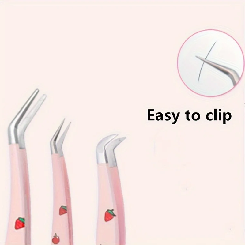 7pcs/set Premium Colored Lash Tweezers For Volume Classic Easy Fan Eyelash Extension Tweezers Professional High Precision Eyelas