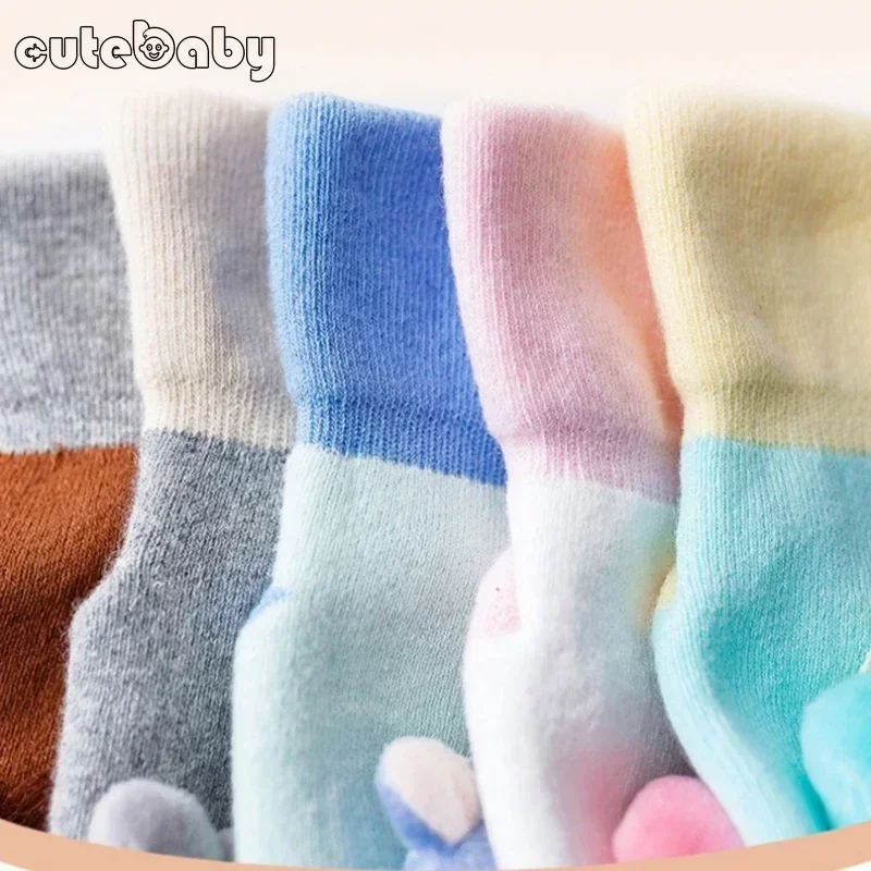 Spring Autumn Cartoon Baby Socks For Girl Boys Dinosaur Lion Anti Slip Soft Cotton Indoor Floor Sock Shoes for Infant 0-12Months