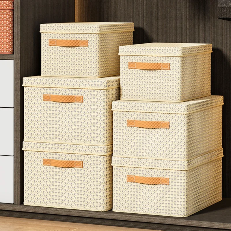 Clothing Quilt Storage Box Thickened Pp Board Folding With Cover Innovative V-Pattern Large-Capacity Organizing Storage Basket