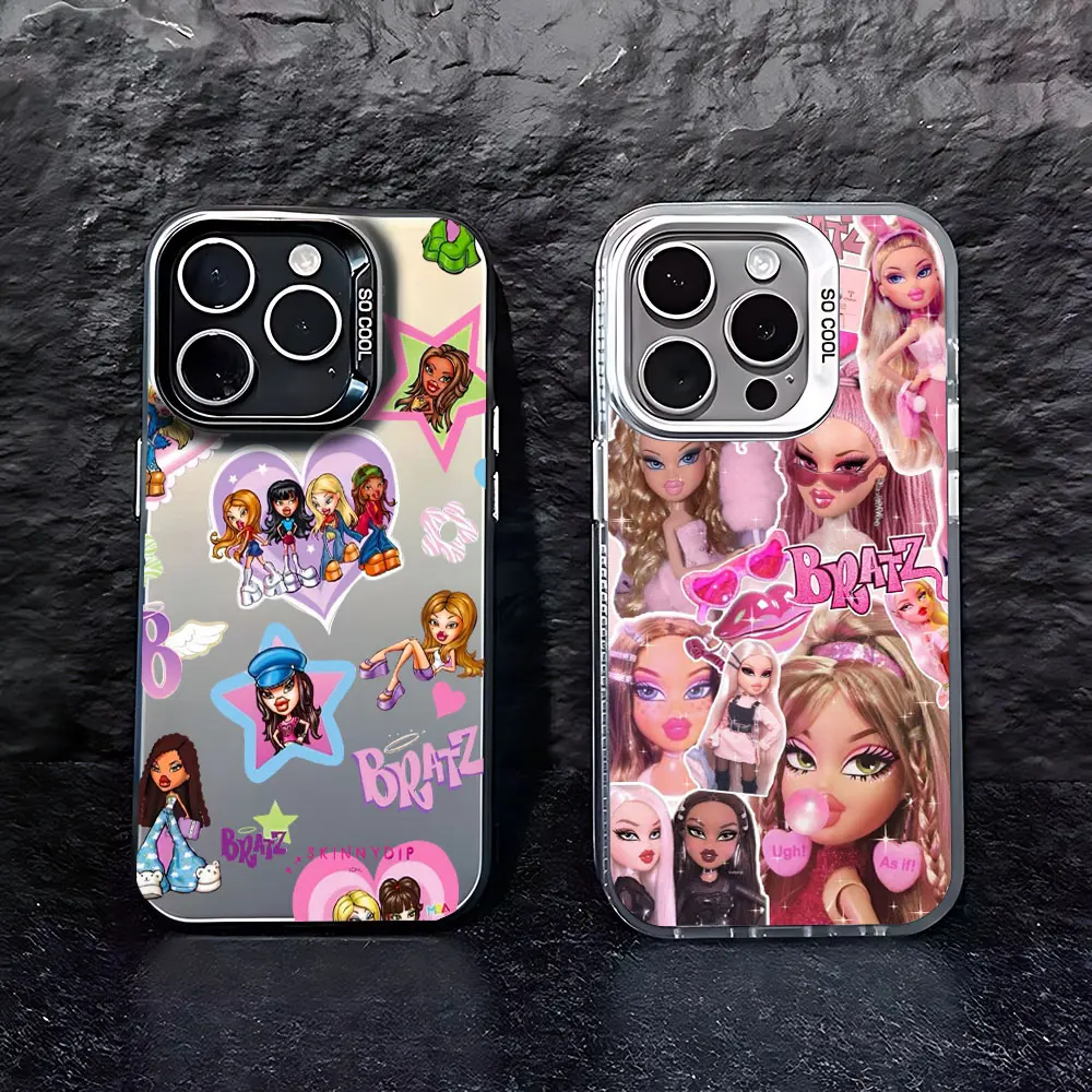 Cute Girl Bratzs Dolls Phone Case For iPhone 15 14 13 12 11 Pro Max X XR XSMAX 8 7 Plus Matte Shockproof Back Cover