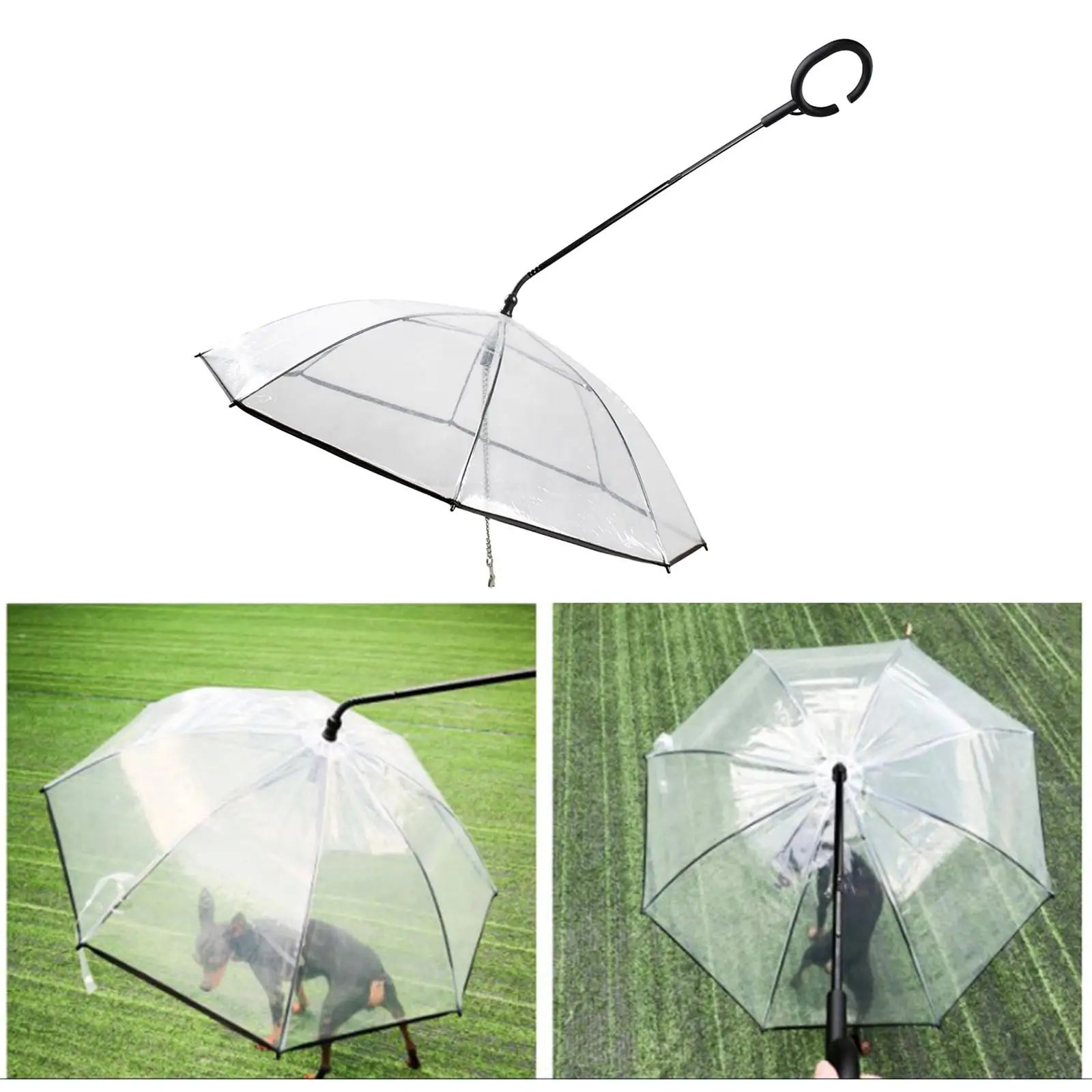 Dog Umbrella with Leash Dog Dry Walking Waterproof Sleet Snow Rain Raincoats