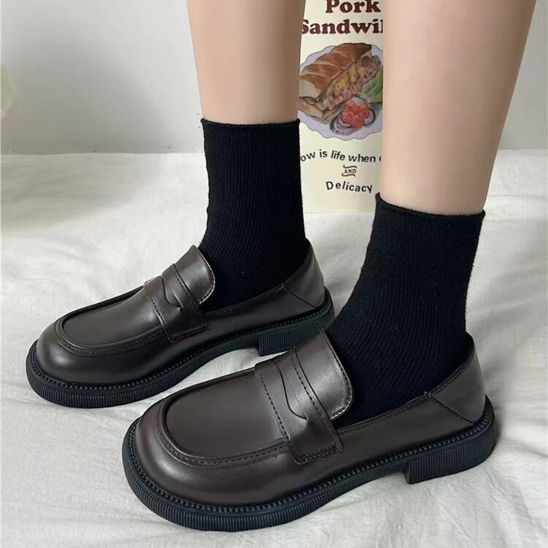 Small Leather Shoes for Women in 2024, New British Style, One Foot, Thin Sole, Soft Sole, Super Soft Single Shoe for Women