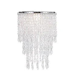 Chandelier Light Shade for Ceiling Pendant Light, Easy Fit Crystal Lamp Shade Lampshade for Bedroom, Living Room, Wedding