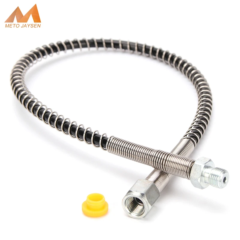 

M10x1 Thread 40Mpa 400Bar 6000psi 50cm Long Pneumatics Pump Air Refilling High Pressure Nylon Hose with Spring Wrapped