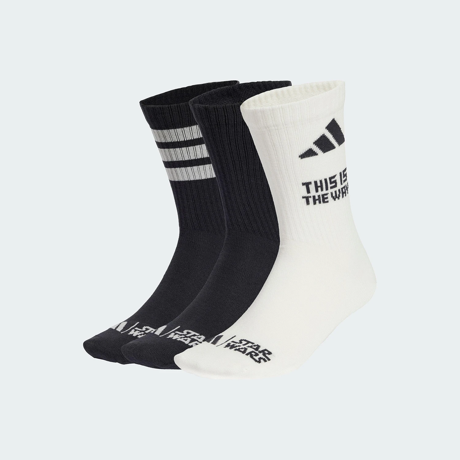 

Adidas genuine U MNDO 3P men's and women's sports mid leg socks three pairs set JJ2689