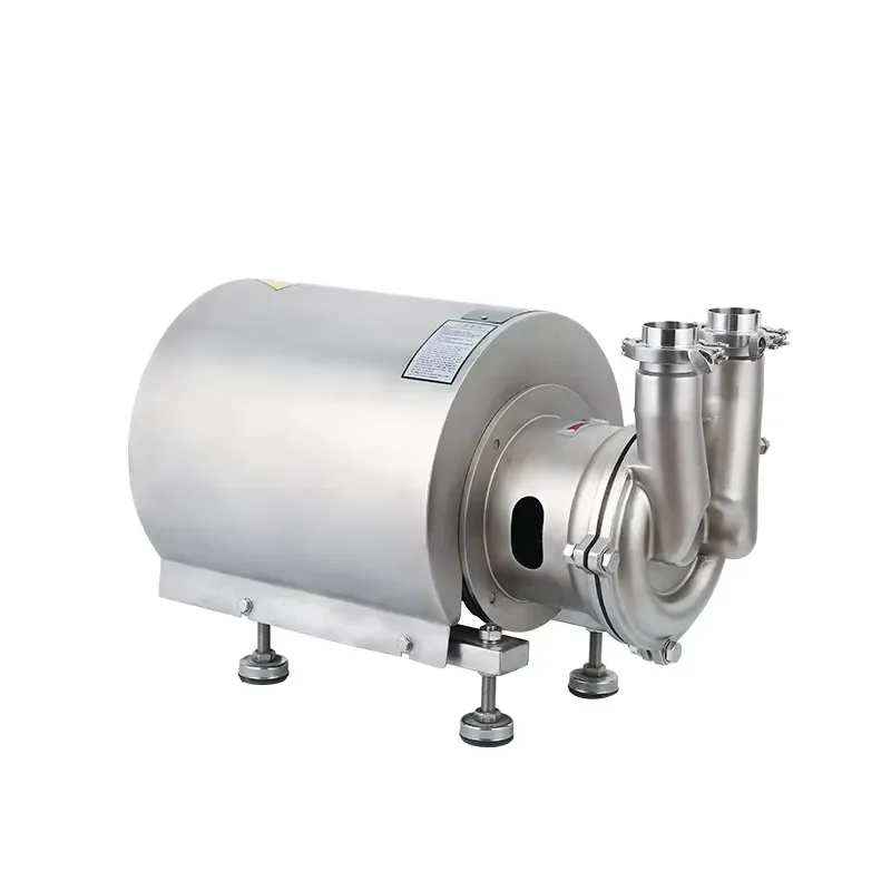 CIP Motor Stainless Steel 316L Centrifugal Pump Vacuum Priming System Sanitary Self Priming Pump
