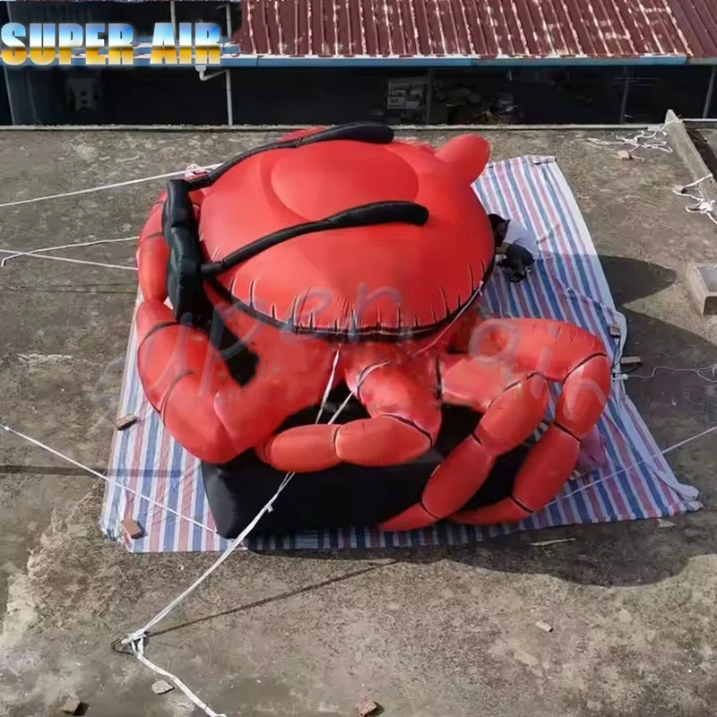 Enorm rood diermodel gigantische mooie opblaasbare krab voor feestdecoratie