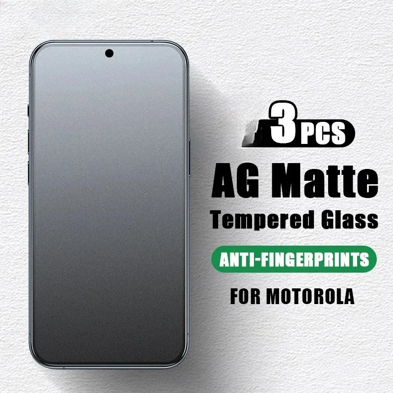 3Pcs Matte Tempered Glass For Motorola G14 G54 G84 G73 G53 G23 G13 Screen Protectors For Moto Edge X30 30 20 Pro ThinkPhone