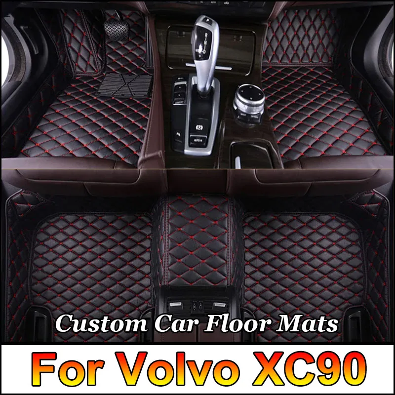 Car Floor Mat For Volvo XC90 MK1 2002~2014 7seat Dirt-resistant Leather Mat Cubre Pisos Para Autos Car Accessories Interior Part