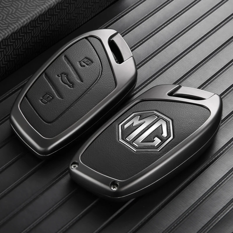 Zinklegierung Autoschlüssel-Hülle für MG ZS ZS EV Smart-Fernbedienung Schlüsselschutzhülle mit Schlüsselring Auto-Styling Modifikationsteile – Detail 12