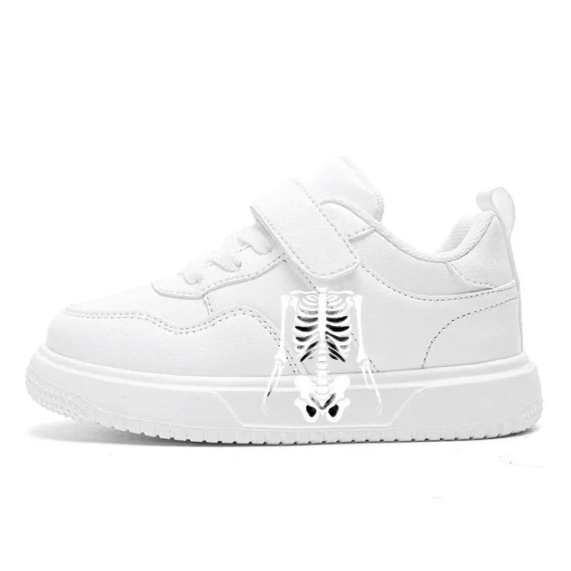

New All-season Round Velcro Outdoor Sports and Casual Flat Shoes with Soft Soles Made of PU Leather for Both Boys and Girls