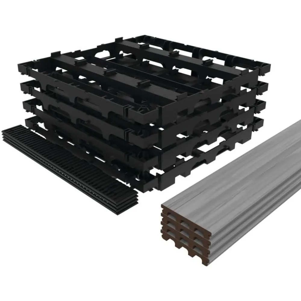 Outdoor Flooring, The Integrated Step-Clip Fixing System, Can Be Installed on Any Level Surface, Easy To Install, Decking Board