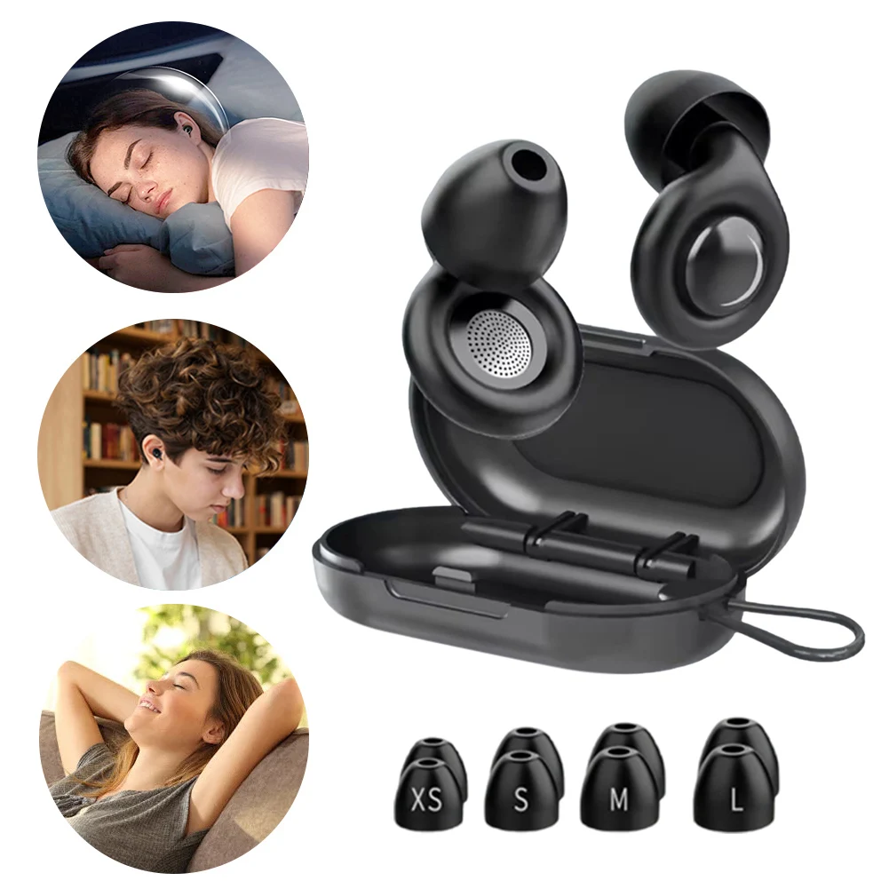 

Reusable Silicone Sleep Ear Plugs W/ 10 Eartips Snore Blocker Ear Plug Hearing Protection Earplugs for Sleep Deep Focus Travel