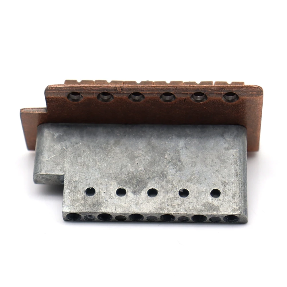 Red Copper Guitar Tremolo Bridge Copper Zinc Alloy 6 String Electric Guitar Tremolo Bridge System for ST Guitar