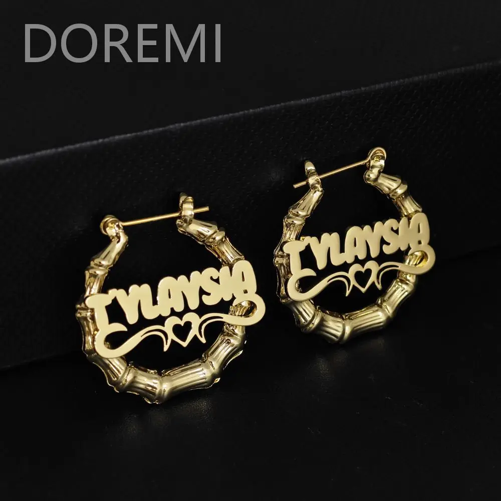 Lateefah Personalized Letter Heart-shaped name Name Jewelry Collection Mother's Gift Stainless Steel Personalized Earrings Neckl