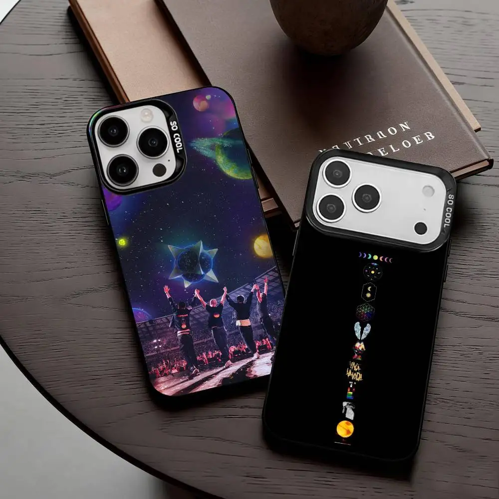 

Eco-conscious C-Coldplay Band Phone Case For iPhone17,16,15,14,13,12,11 Plus,Pro Max Candy Silver Plated Inside Cover