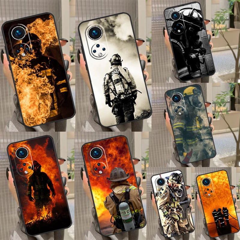 Firefighter Fireman Heroes Funda For Honor X9a X8a X7a X6a X7 X8 X9 8X 9X Magic 5 Pro Honor 70 50 90 Lite Back Case