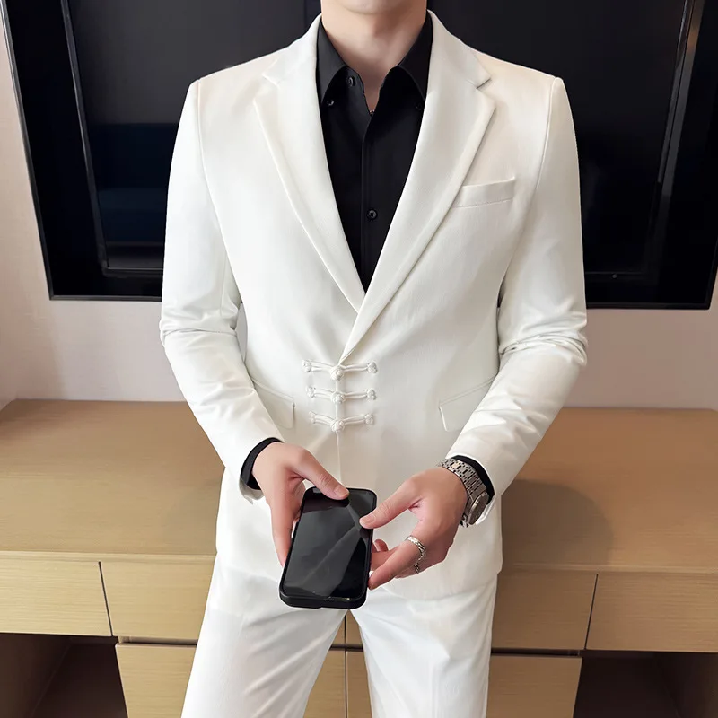 

Новый костюм в китайском стиле, корейская версия, приталенный костюм