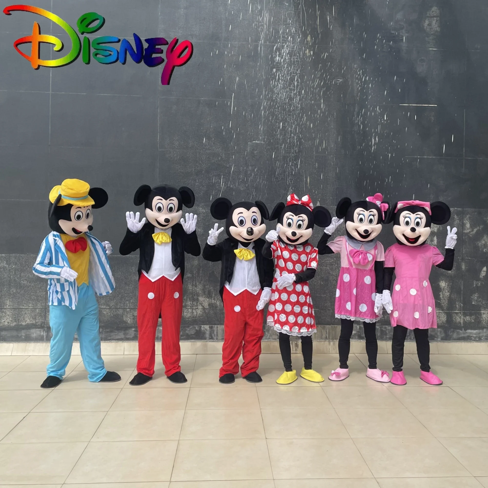 Disney-ropa de Mascota de Mickey y Minnie Mouse, personajes de dibujos animados clásicos, evento publicitario, fiesta de Cosplay, accesorio de disfraz para adultos