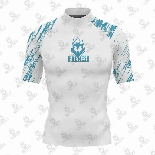 Imagen 2 del producto Traje de baño de manga corta para hombre, camiseta ajustada para Surf, ropa de protección UV para gimnasio