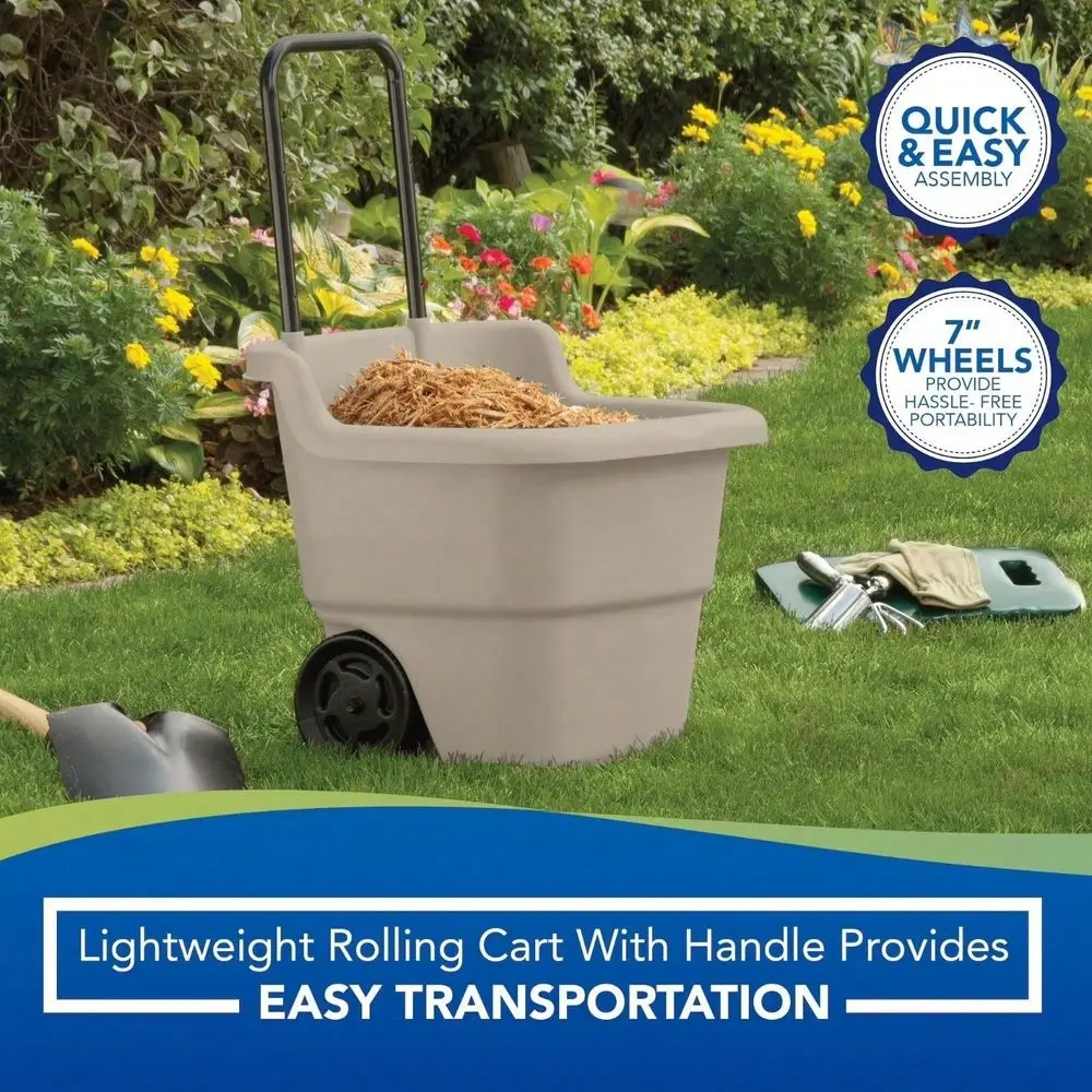 

Rolling Lawn And Utility Cart With Retractable Handle