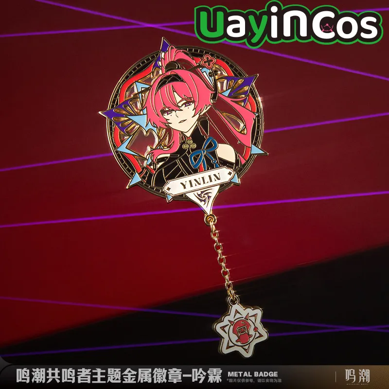 Spel Wuthering Waves Officiële Jiyan Yin Lin Badge Knoop Broche Spelden Cosplay Rekwisieten Anime Figuur Ornament Speelgoed Voor Kinderen Geschenken