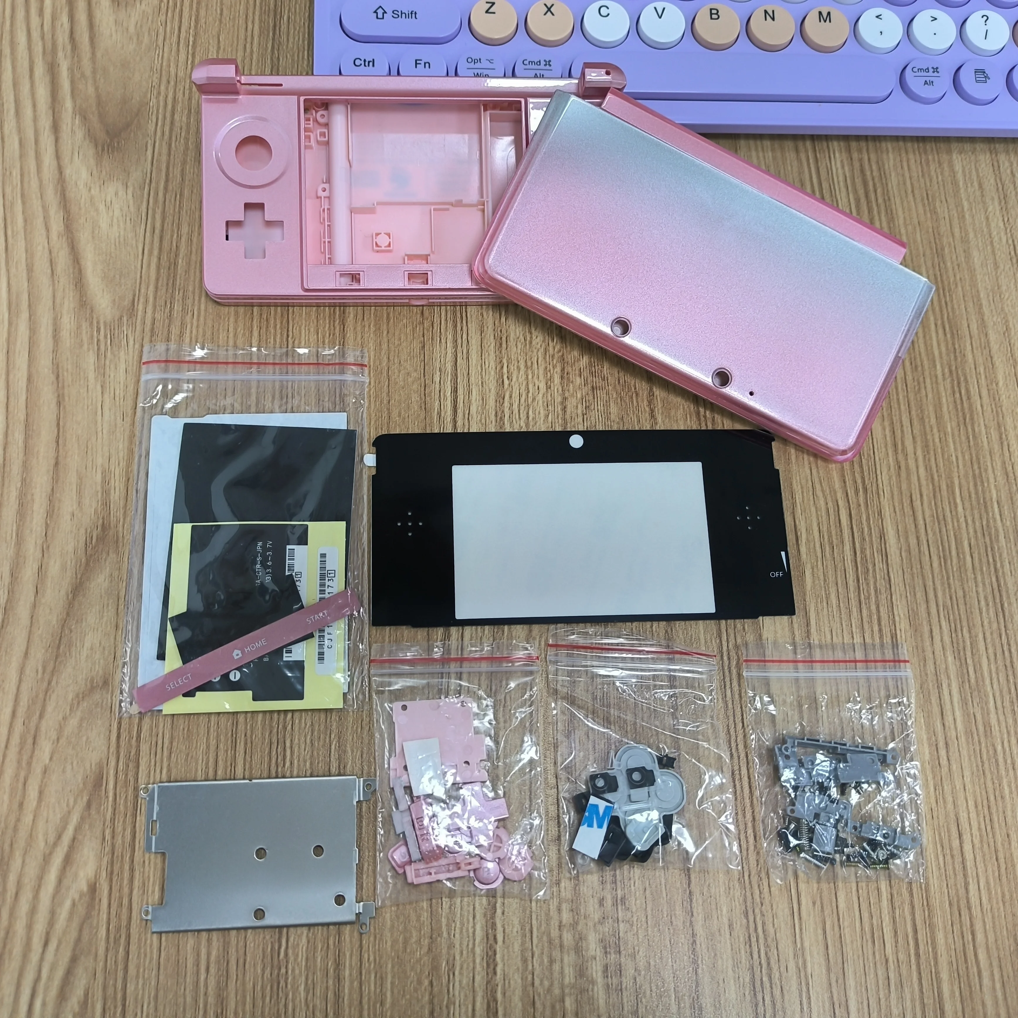 6สีเปลี่ยน Shell สำหรับ Nintendo 3DS คอนโซลเกมเชลล์ฟรีฟิล์มและไขควง