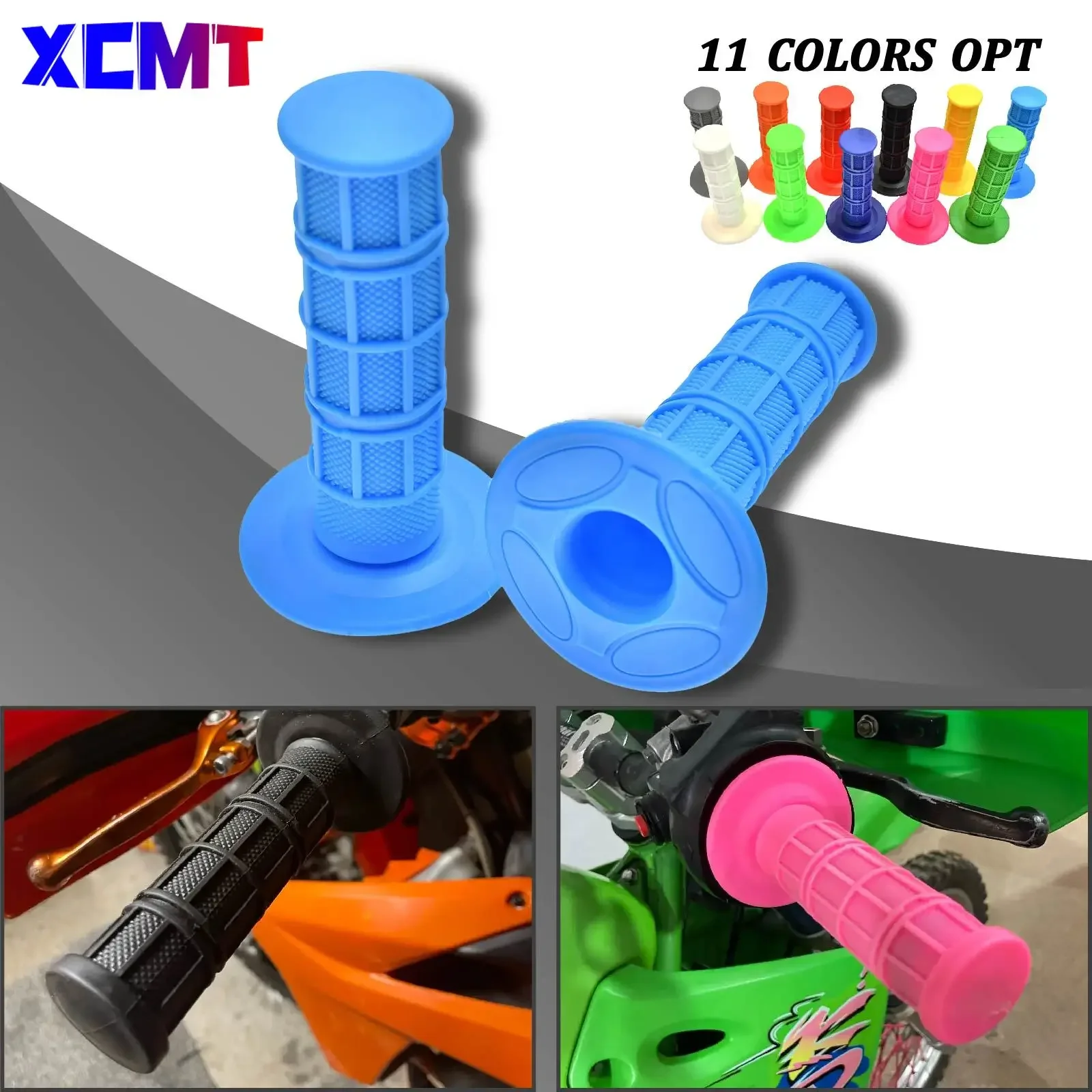 

Black MX Gel Rubber HandleBar Grip For CR CRF XR YZ WR TTR KX KLX RMZ RMX RM TC TE FC FE ATV Enduro Motocross Dirt Pit Bike