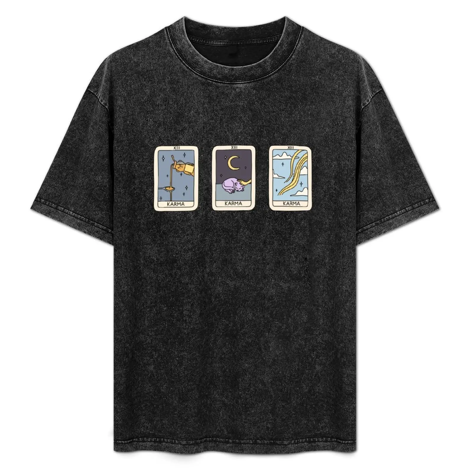 Karma Tarot Card Set T-Shirt boys animal print shirts graphic tee mens graphic t-shirts hip hop