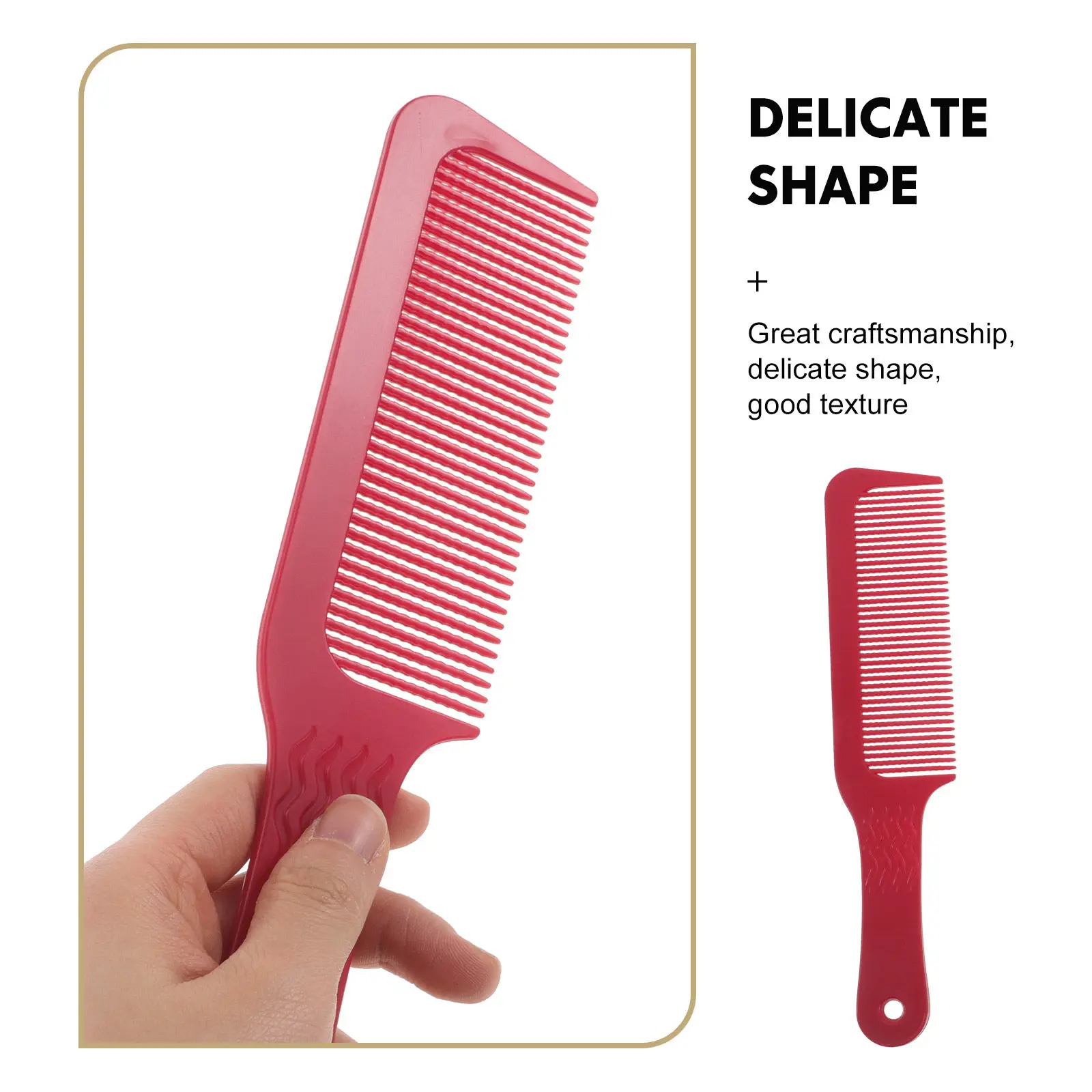 6Pcs Hair Cutting Comb Medium Spacing Professional Salon Barber Styling Tool ABS Antistatic Hairdresser Grooming Accessories Men view 3