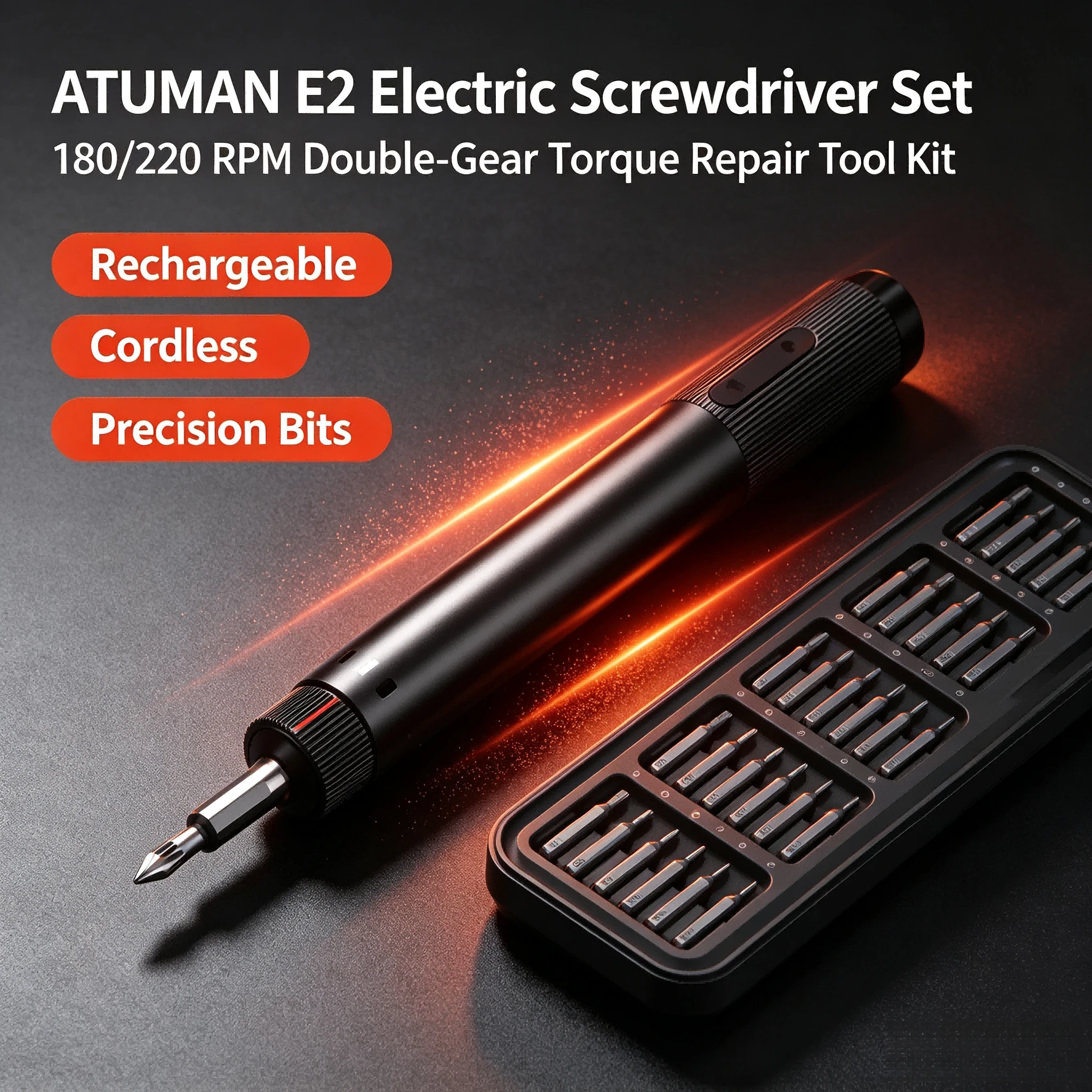 Atuman Duka E2 Electric Screwdriver Set Multifunction Mini Handheld Multifunctional Repair Tools for Smart Home Phone Repair