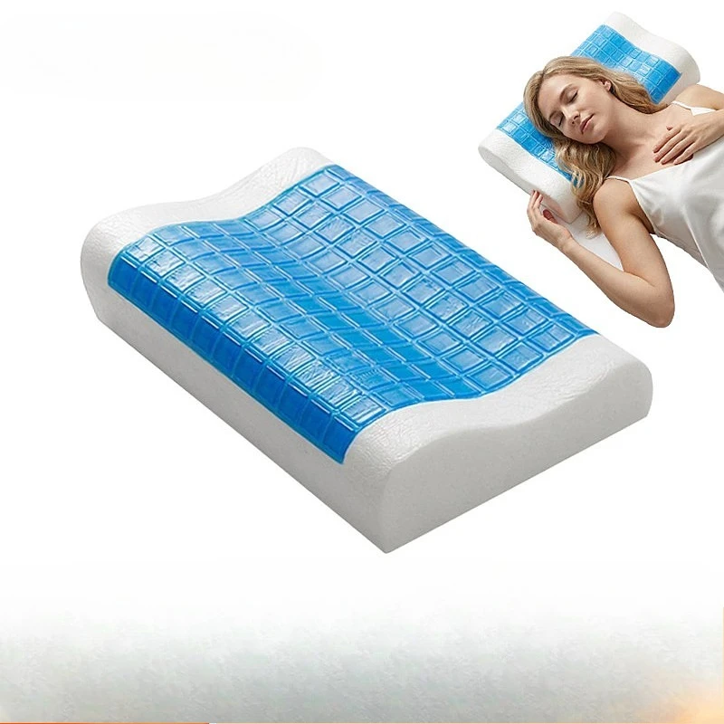 Cross-border Gel Pillow Slow Rebound Memory Pillow Space Memory Foam Core Neck Protection Summer Cool Pillow Wholesale