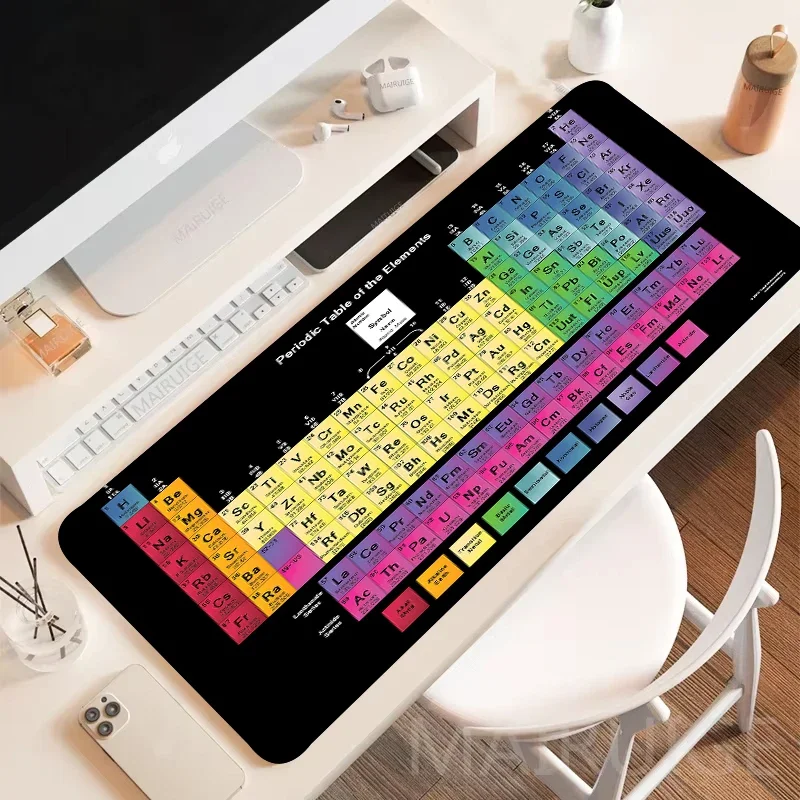 XXL Periodic Table of Elements Mouse Pad Gaming Pc Accessories 400x900mm Mousepad Office Carpet Laptop Tablet Desk Mat for Game