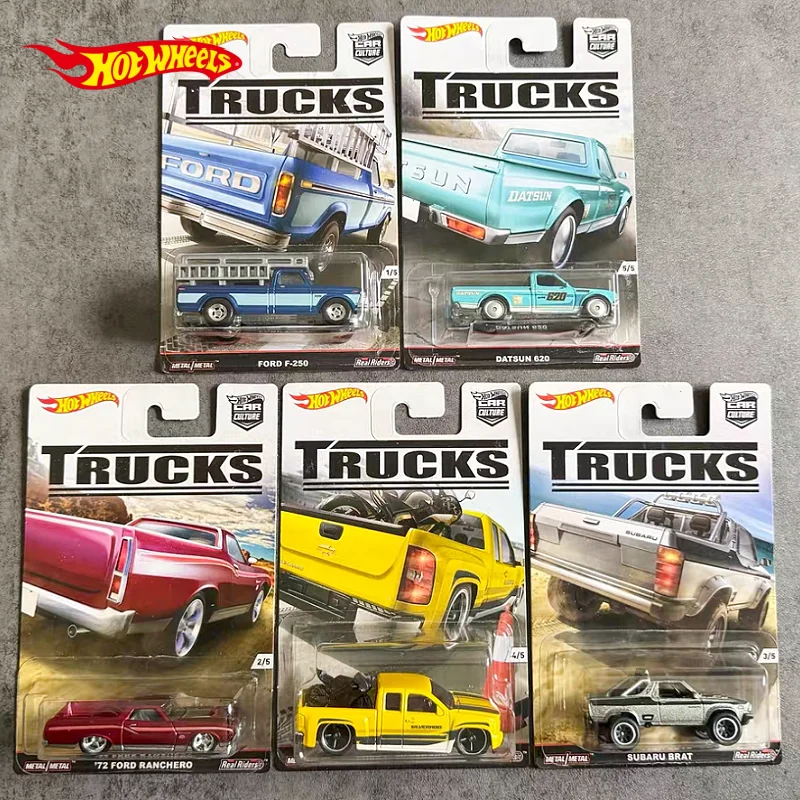 

Original Hot Wheels 1:64 Premium Car Culture Trucks Set 2016 SUBARU FORD CHEVY DATSUN Collectible Diecast Vehicle Model Cars Toy