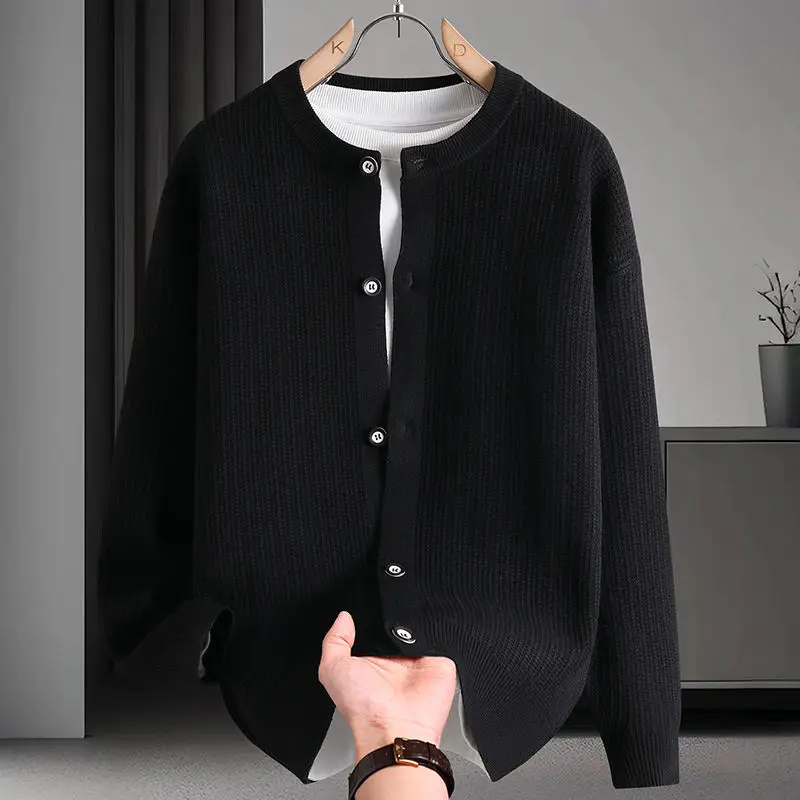 

Sli Knitted Cardigan Sweater for Men Spring Autumn New Arrival Trendy Brand Youthful Jaet Coat M Inner Wear Casual
