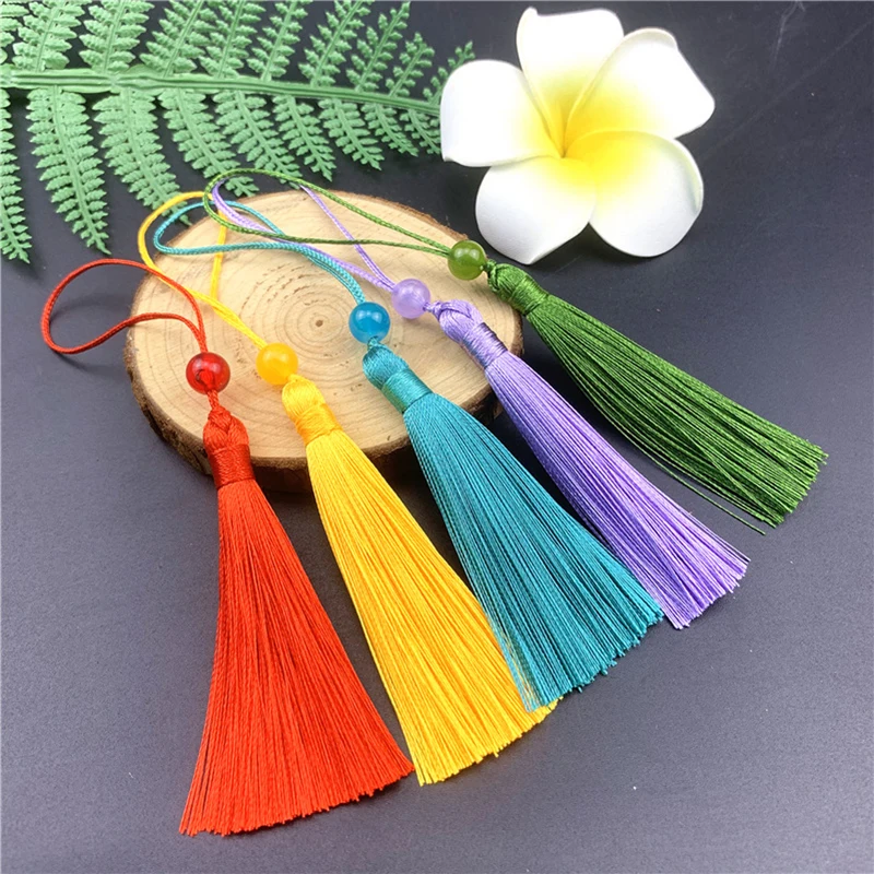 공예에 대 한 10pcs Tassels DIY 쥬얼리에 대 한 옥 구슬과 부드러운 술 수 ... - 5