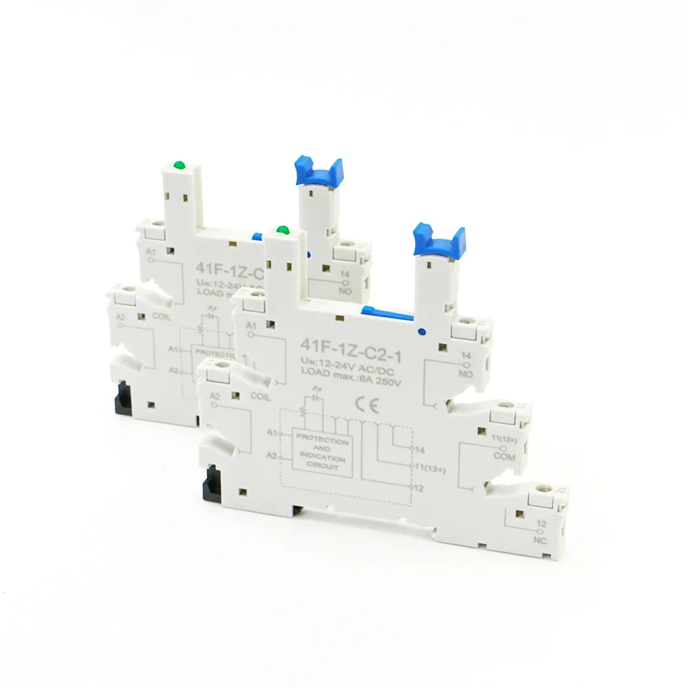 5Pcs Din Rail Slim Relay Base 6.2mm Screw Connection Holder Without Relay Terminal Block