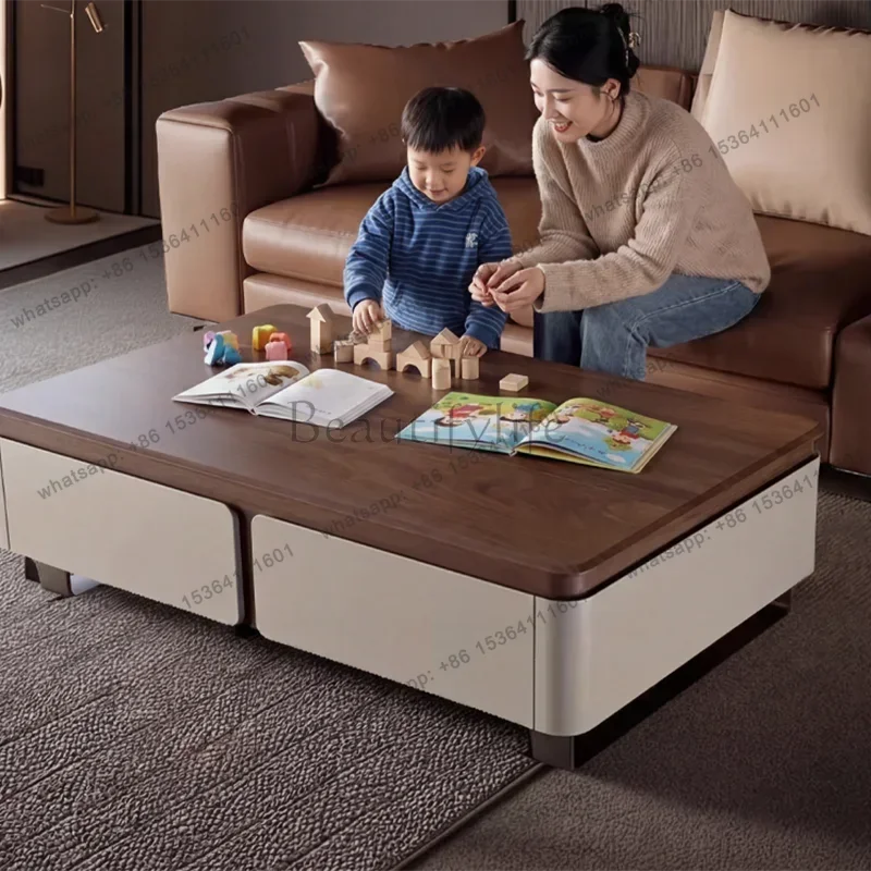 LD Writing Dinner Coffee Table Moving Drawers Designer Living Room Storage Modern   Luxury Couchtisch Trendy Furniture