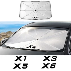 Car sunshade suitable for BMW X1 X2 X3 X4 X5 X6 X7 G05 G01 G08 F48 E84 E83 interior windshield protective cover accessories