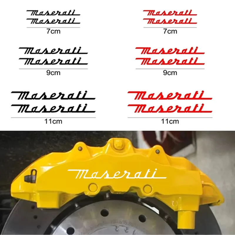 6 pegatinas para pinzas de freno de coche, pegatinas resistentes al calor para Maserati Ghibli GranSport GranTurismo Levante Quattroport MC12 MC20