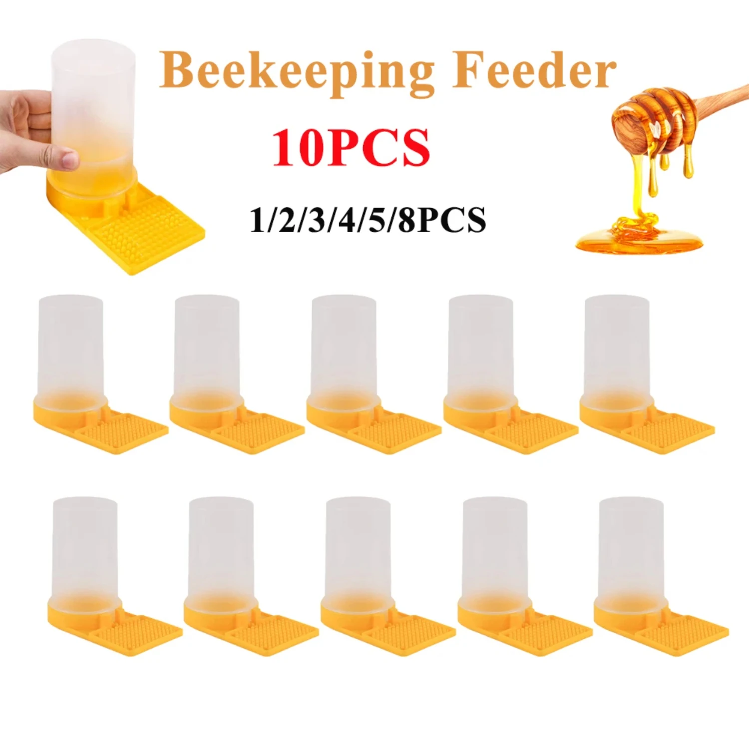 1-10PCS Beekeeping Feeder Lightweight Bee Drinking Waterer Feeder Safe Honey Bee Feeders Supplies Feeding Bee Drinker Tools