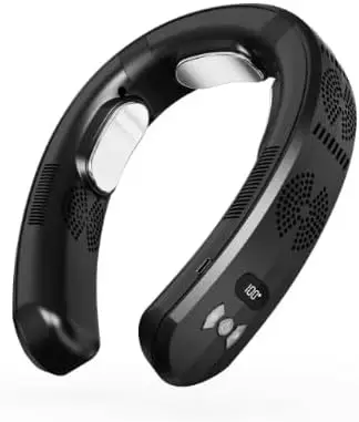 Ventilateur de climatiseur de cou Portable, mise à niveau 2025, 3 plaques de refroidissement, ventilateur sans lame longue Endurance, idéal pour les voyages, le bureau et l'extérieur