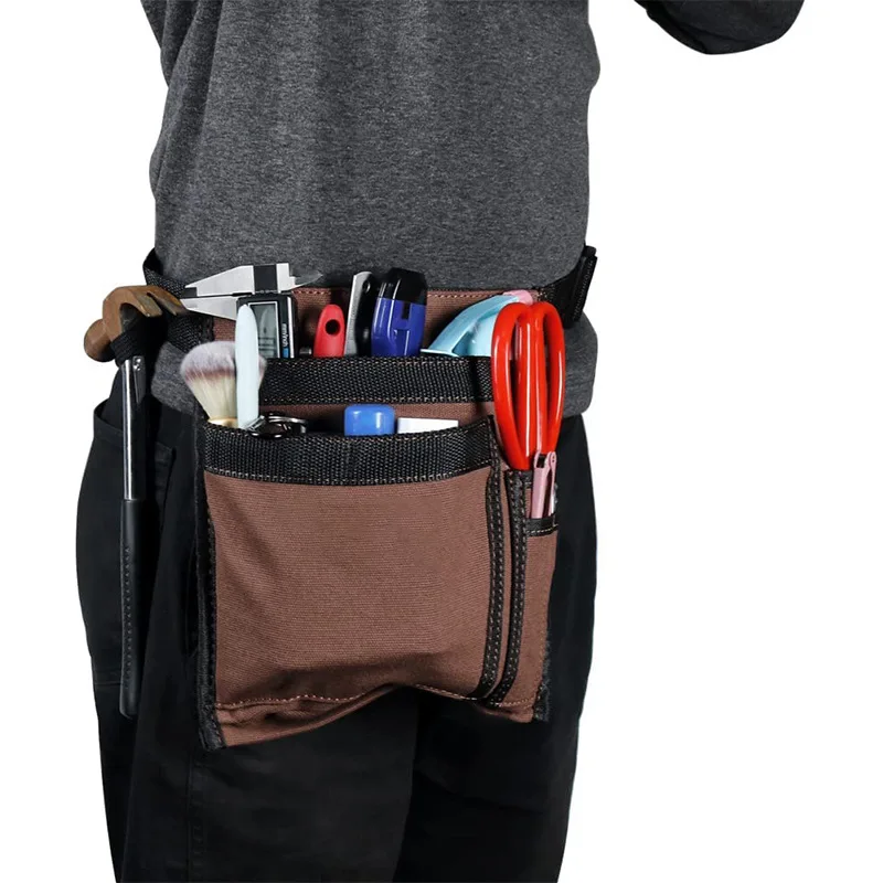 Europe and America Multi-functional  Waist Adjustable Carpenter Electrician Multi-pocket Tools Apron Canvas Man Woman Fanny Pack