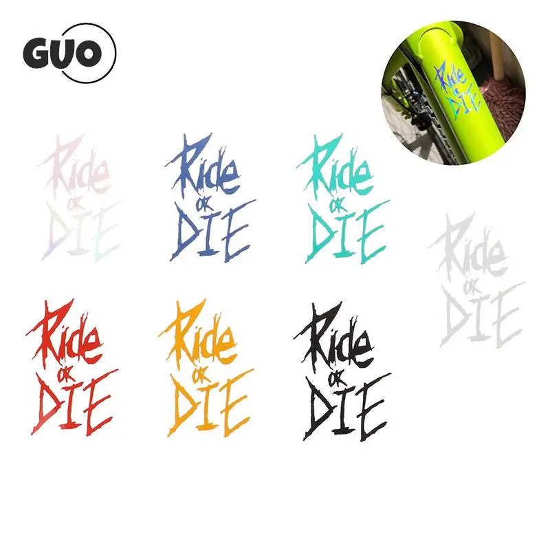 Bike Frame Stickers Ride Or Die Top Tube Decals For MTB Bicycle Decorative Frame Bike Auto Motorcycle Accessories