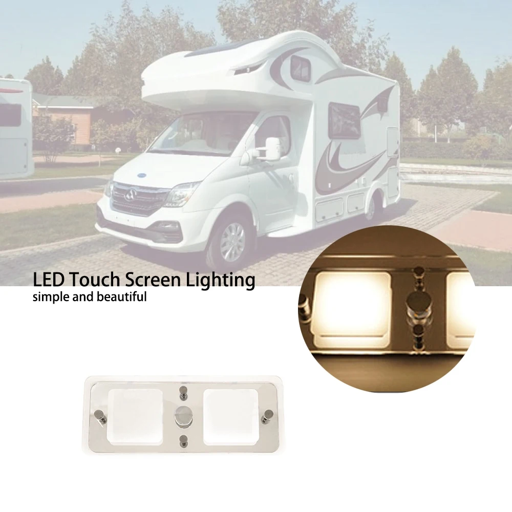 QUAI-ITCeiling Light 12 В 24 В с регулируемой яркостью, светодиодный пресс, ультратонкий переключатель 6 Вт, внутренний светильник для фургона, каравана, кемпера и